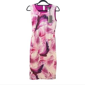 NWT Roberto Cavalli Pink Floral Dress Size 44 - 10/12 M/L